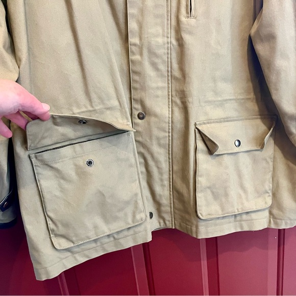 Men's Tan & Brown Military Field Style Jacket - Picture 5 of 14